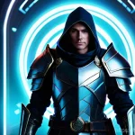 Home 10 아레스 초보자 가이드 - **Prompt:** A young, determined adventurer, male or female, standing in front of a futuristic hologr...